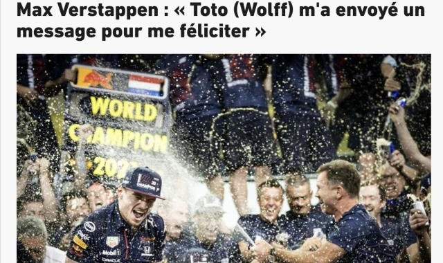 开云app下载-维斯塔潘称梅奔领队私下写信送祝贺：冠军是应得的