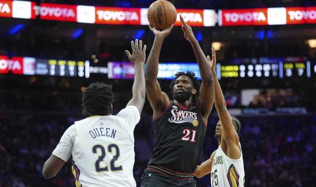 开云平台登录-乔治禁赛！恩比德40+11率76人力克鹈鹕 贝34分锡安6中2